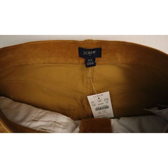 J Crew BT006 Women Sz 25 Brown Corduroy Full-Length Essential Straight Pants - Picture 3 of 10